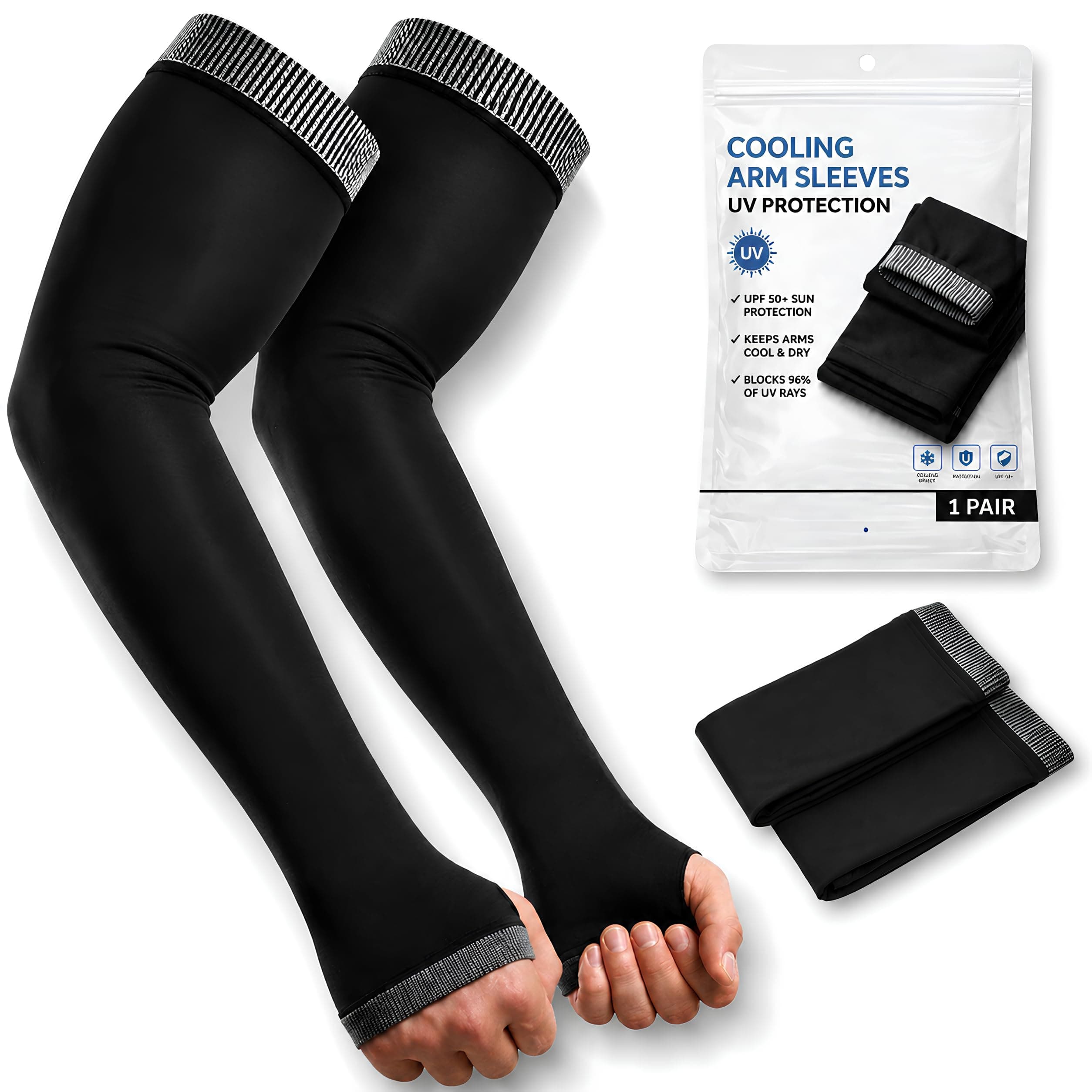 AutokraftZ π¨π© Protection Arm Sleeves for Men Women UPF 50+ ππΆππ΅ Microfiber | Cooling Arm Sleeves for Bike Riding Cycling & Sports | Sun Protection Arm Cover for Bikers | Summer Bike Accessories