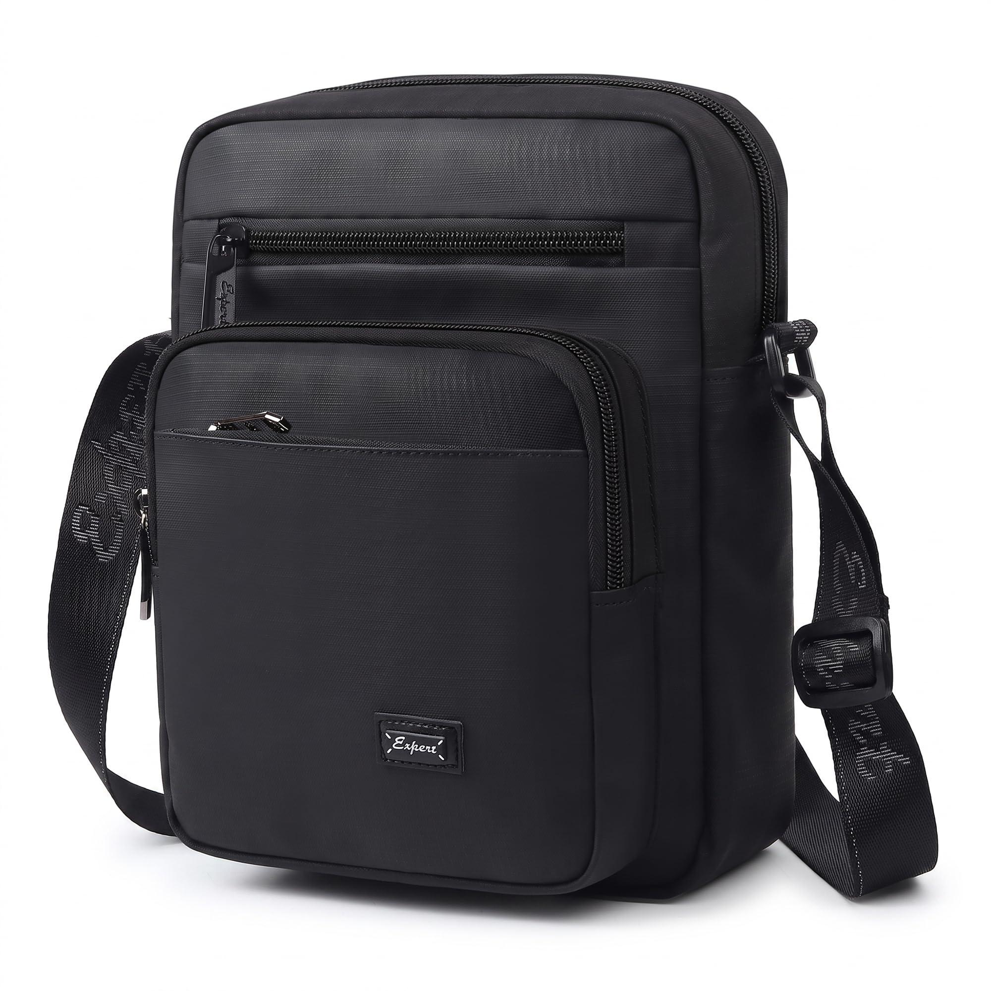 Walizza Lifestyle Sling Bag for Men & Women– Crossbody Sling Bag for Travel, Cycling & Hiking | Waterproof Shoulder Bag with Compartment and Zipper Pockets (Premium Black)