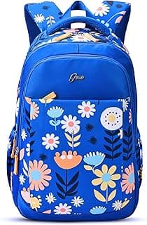 Gear Poppy 19"/24L Large Water Resistant School Bag/Casual Backpack/Daypack/Laptop Bag for Boys/Girls (Blue - Green)