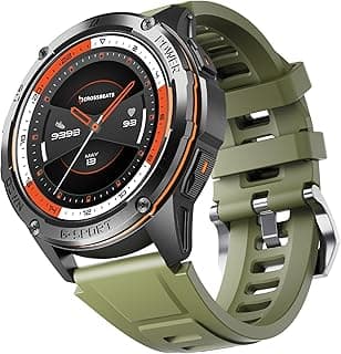CrossBeats Armour Pro AI Premium Smart Watch for man | Latest 1.43” AMOLED Always on Display | 5 ATM Waterproof | 30-Day Battery |GPS BT Calling Smartwatch |150+ Sports Modes| BP HR SPO2 (Green)