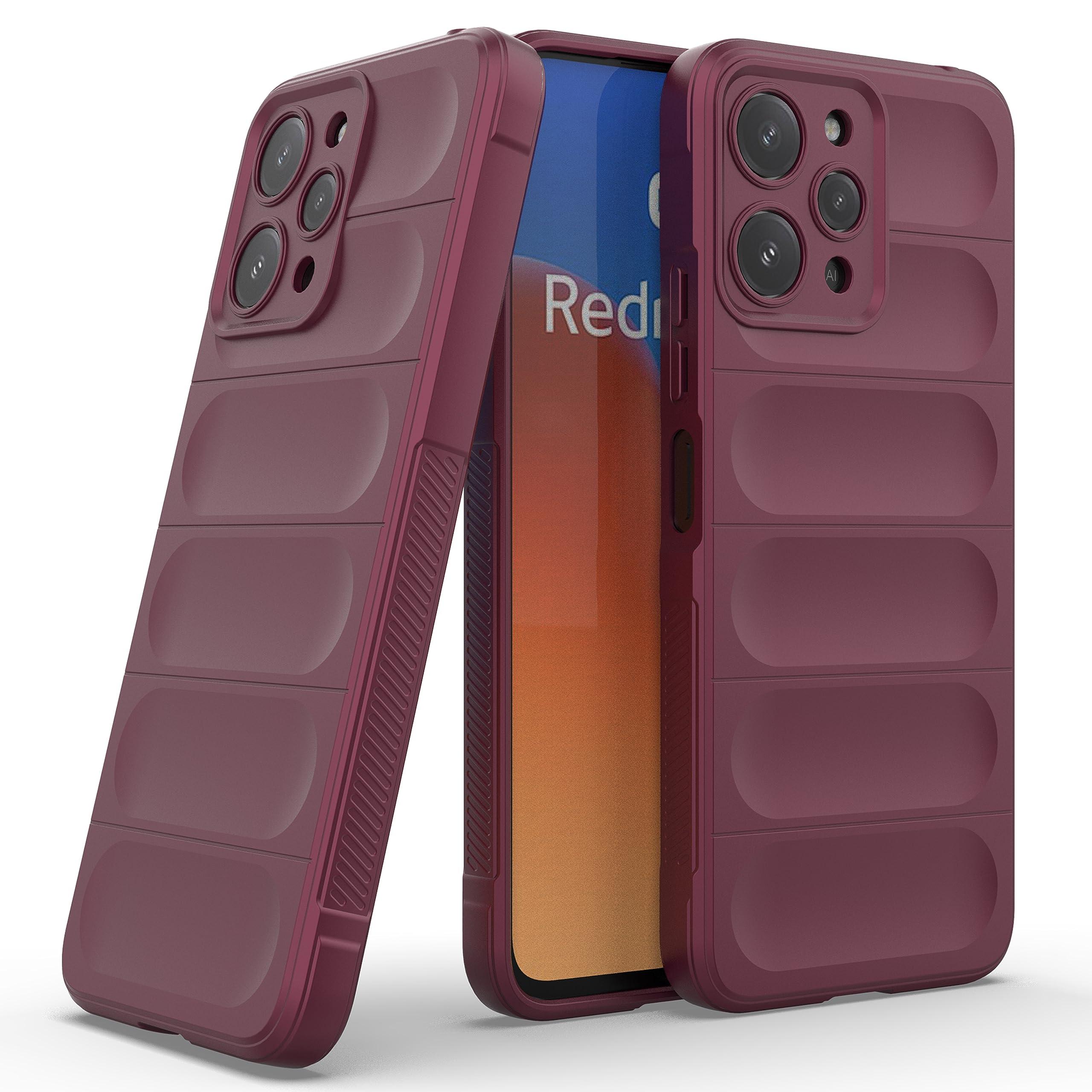 Zapcase Back Case Cover for Mi Redmi 12 4G | Compatible for Mi Redmi 12 4G Back Cover | Liquid Silicon Magic Case with Camera Protection | Plum