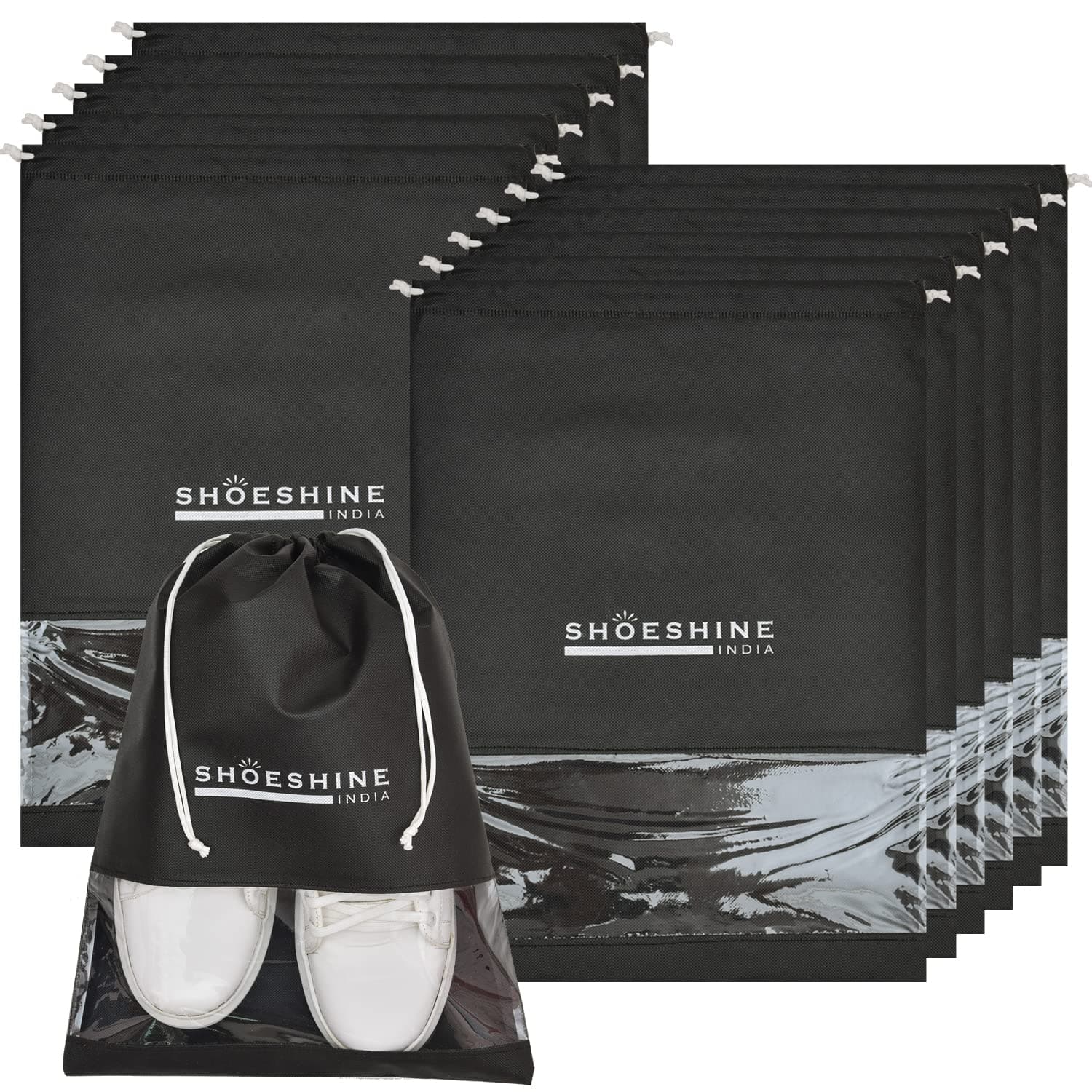 Shoeshine Shoe Bag for Travel & Storage Travel Organizer for Women & Men Travel Accessories Shoes - 12 Pcs