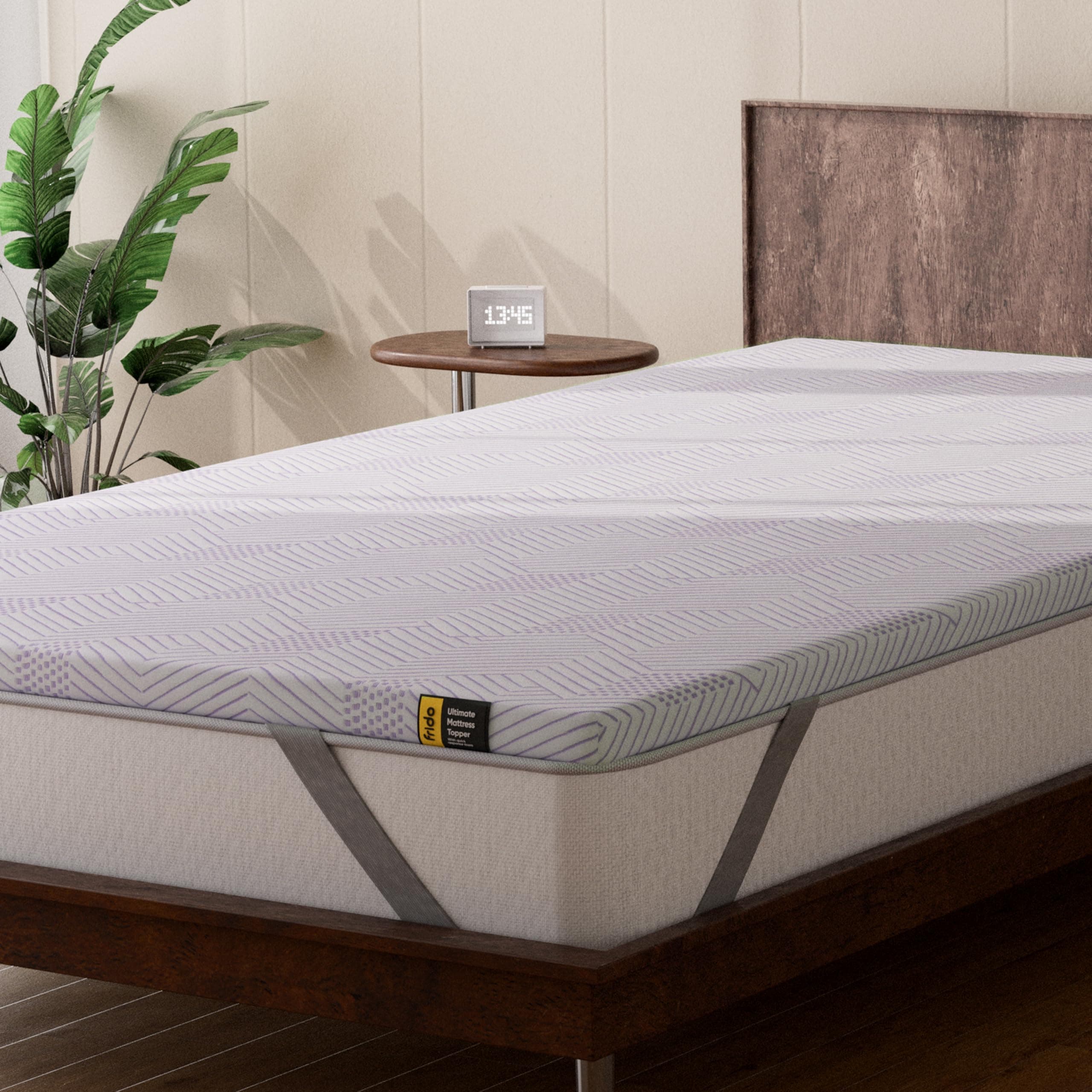Frido Cooling Mattress Topper King Bed Size 84X78X2 Inch | Reversible Cool-Tec & Knitted Fabric Cover with Soft & Supportive | Mattress Topper for Back Pain & Neck Pain | 10x Sleep Comfort