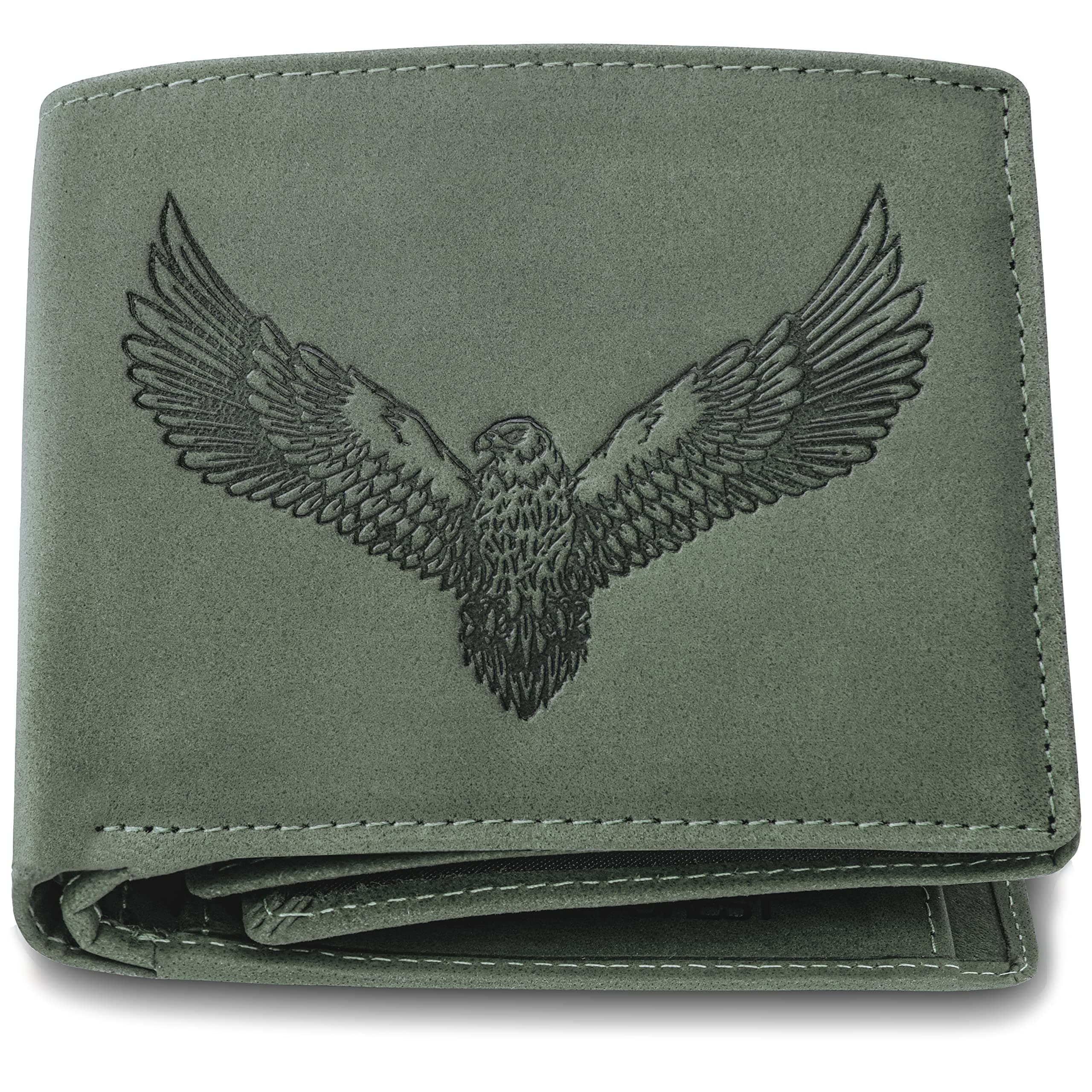 URBAN FOREST Zeus Vintage Green Leather Wallet for Men