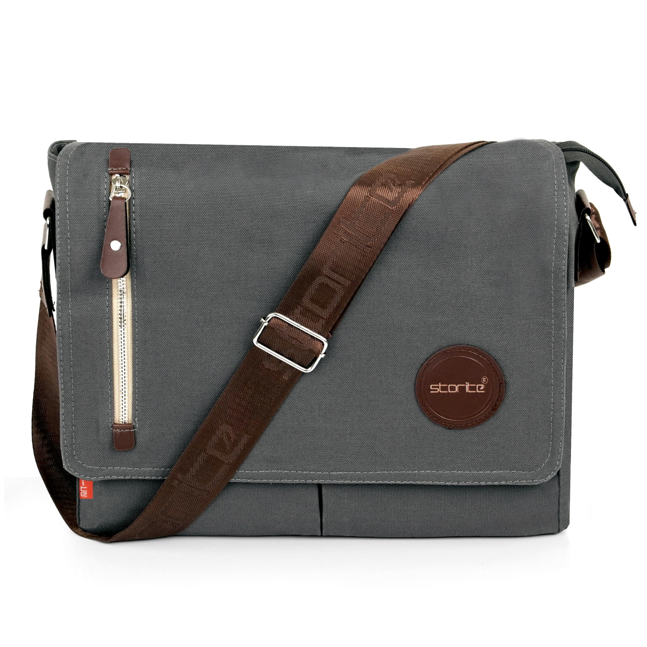 Storite Sling Crossbody Bag for Men & Women, Grey, 33x6.5x27cm