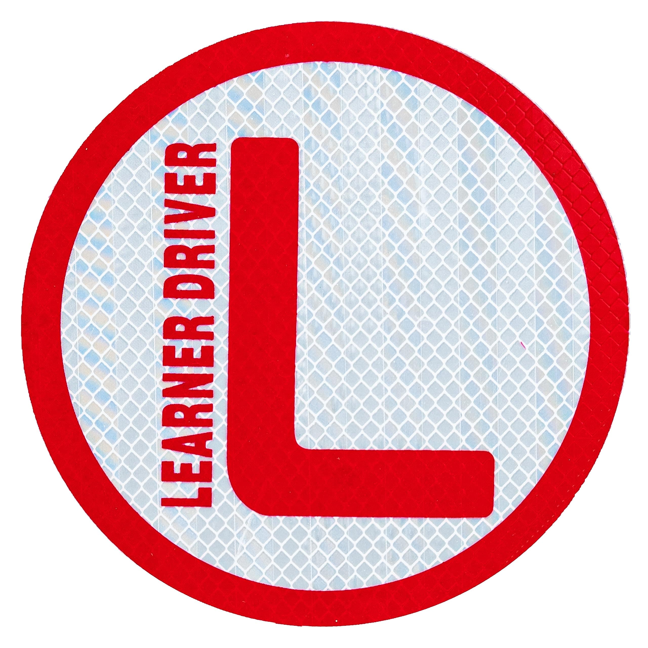 Goelite Reflective L Sticker for Learning Driver, Waterproof Board Sticker for Car, Easily Removable Material (15cm x 15 cm, 2pcs) (Style 3)
