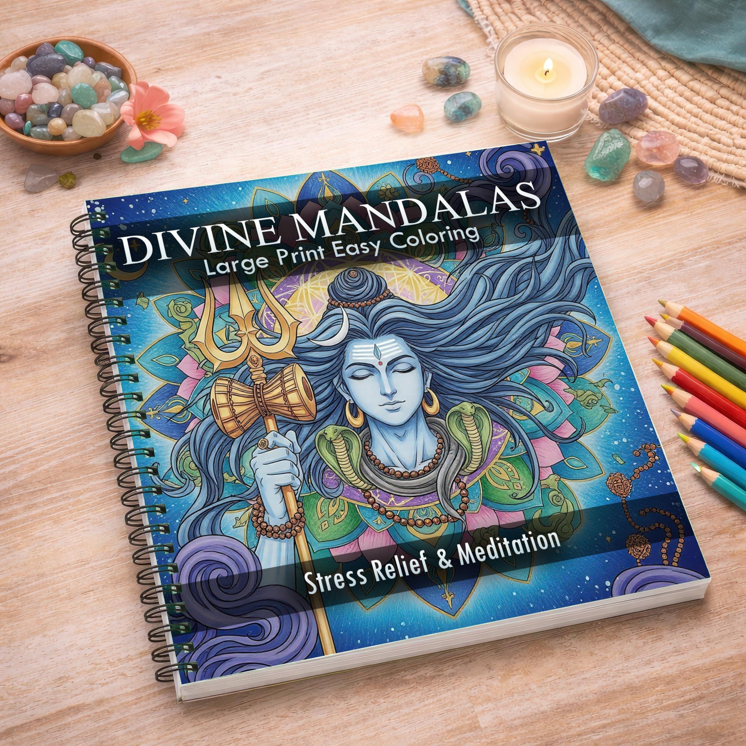 Divine Mandala Coloring Book for Adults | Stress Relief, Mindfulness & Relaxation | 33 Intricate Mandala Designs