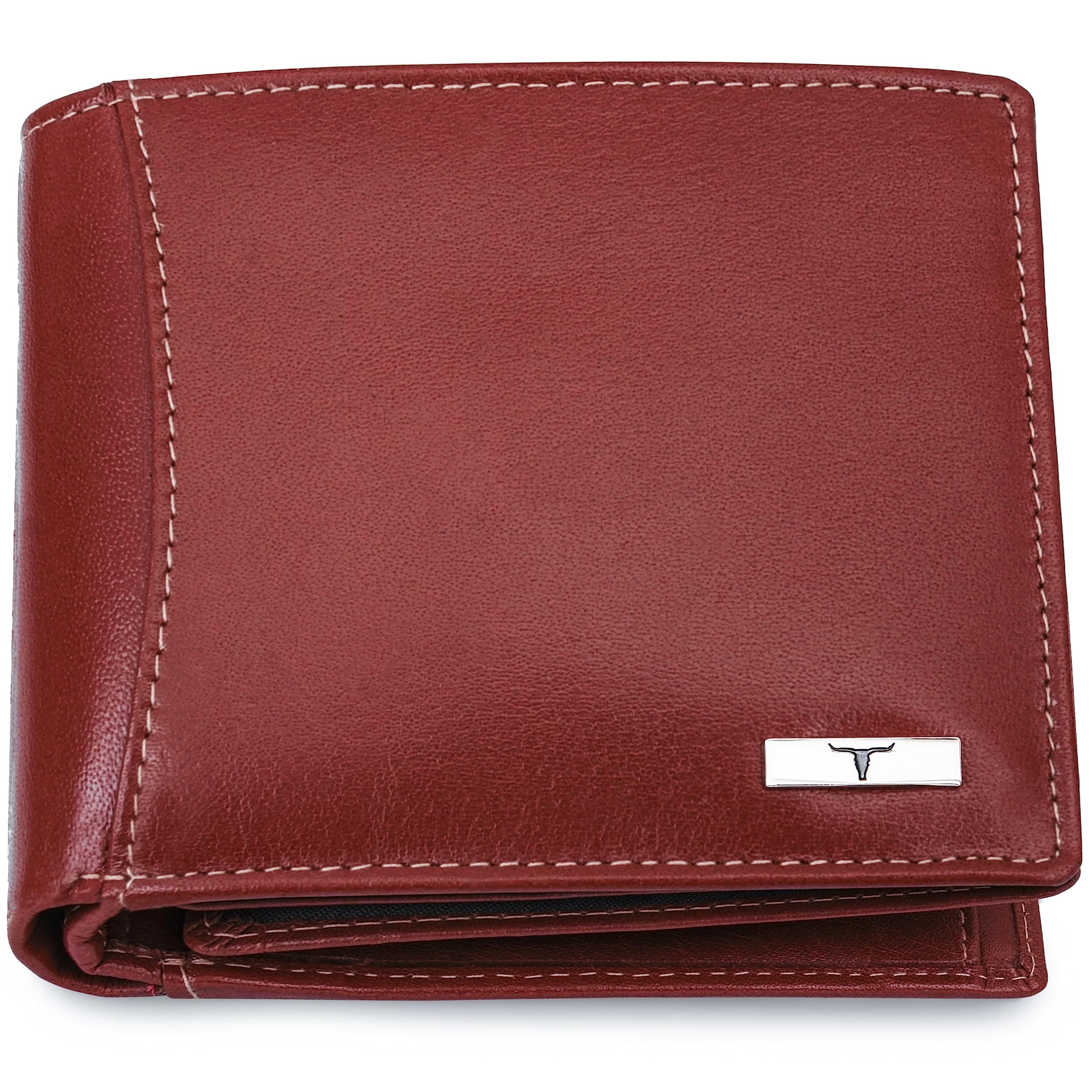 URBAN FOREST Oliver Aniline Red Leather Wallet for Men