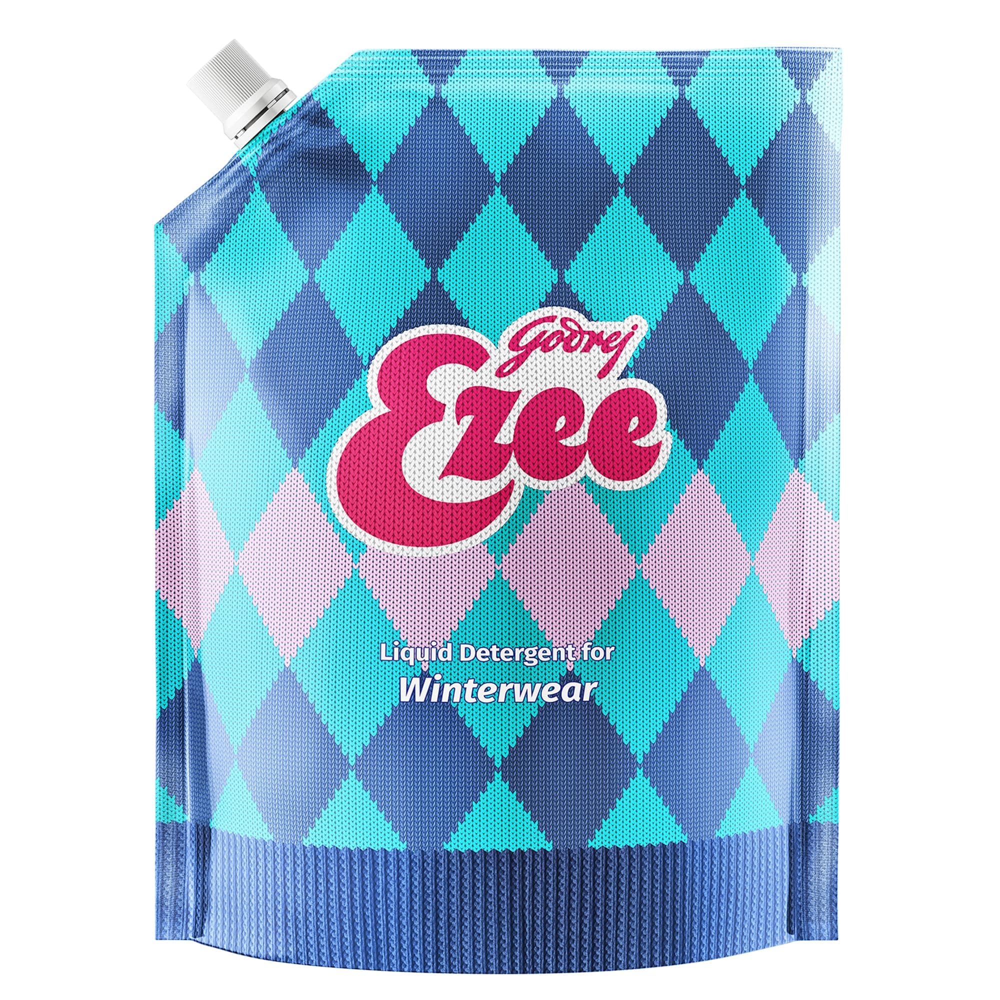 Godrej Ezee Liquid Detergent - 2KG Pouch For Winter-Wear | Added Conditioner | No Soda Formula | Woolmark Certified