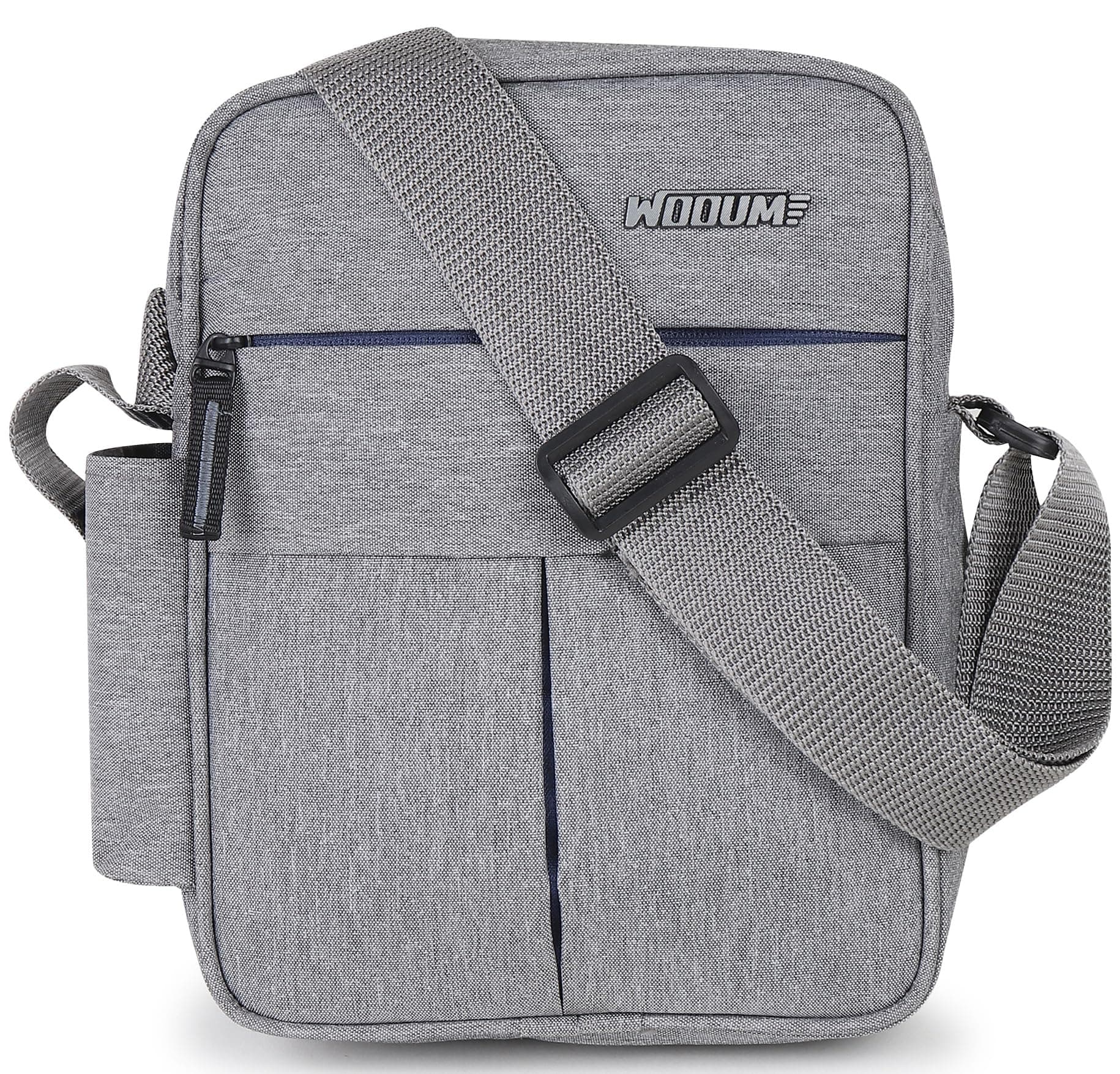 Wooum Water-Resistant Sling Bag for Men with 1 Year Warranty | Stylish Crossbody & Messenger Bag | Compact Office & Travel Side Bag | Waterproof Man Bag | Gift for Men Under 500 (Grey)