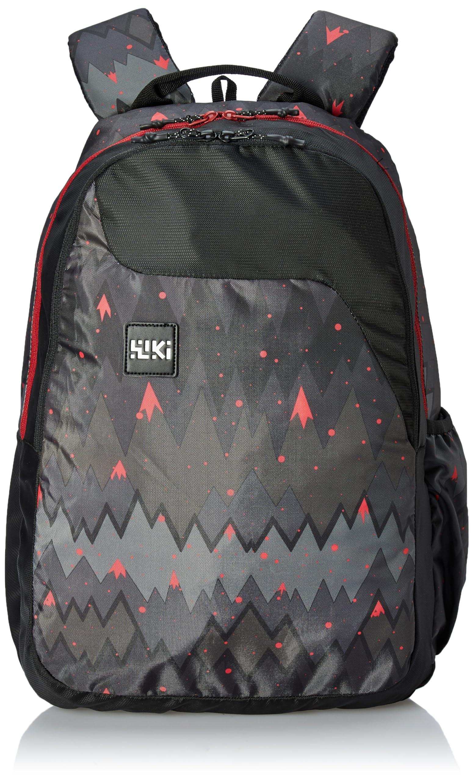 Wildcraft Wiki 1 30L Laptop Backpack for Men & Women | Fits 15.6 inch Laptop | Padded Shoulder Straps, Multi Compartments, Anti-Theft Zippers | School & College Bag | Ombre Pattern Black