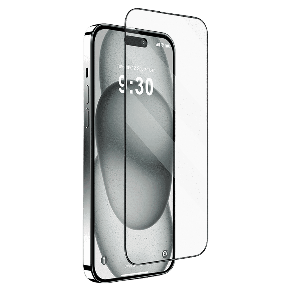 GRIPP Matte Tempered Glass for Apple iPhone 15 (3D Rounded Edges)