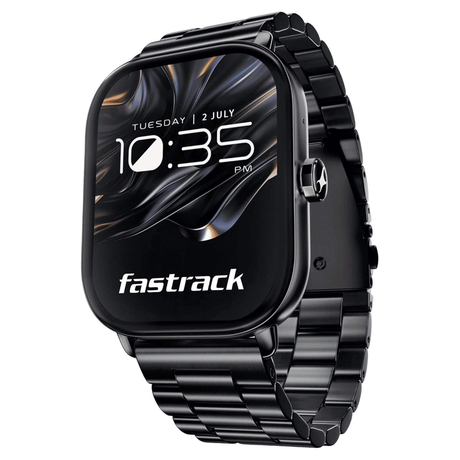fastrack Radiant FX2 Smartwatch with Bluetooth Calling (52mm AMOLED Display, IP68 Water Resistant, Black Metal Strap)