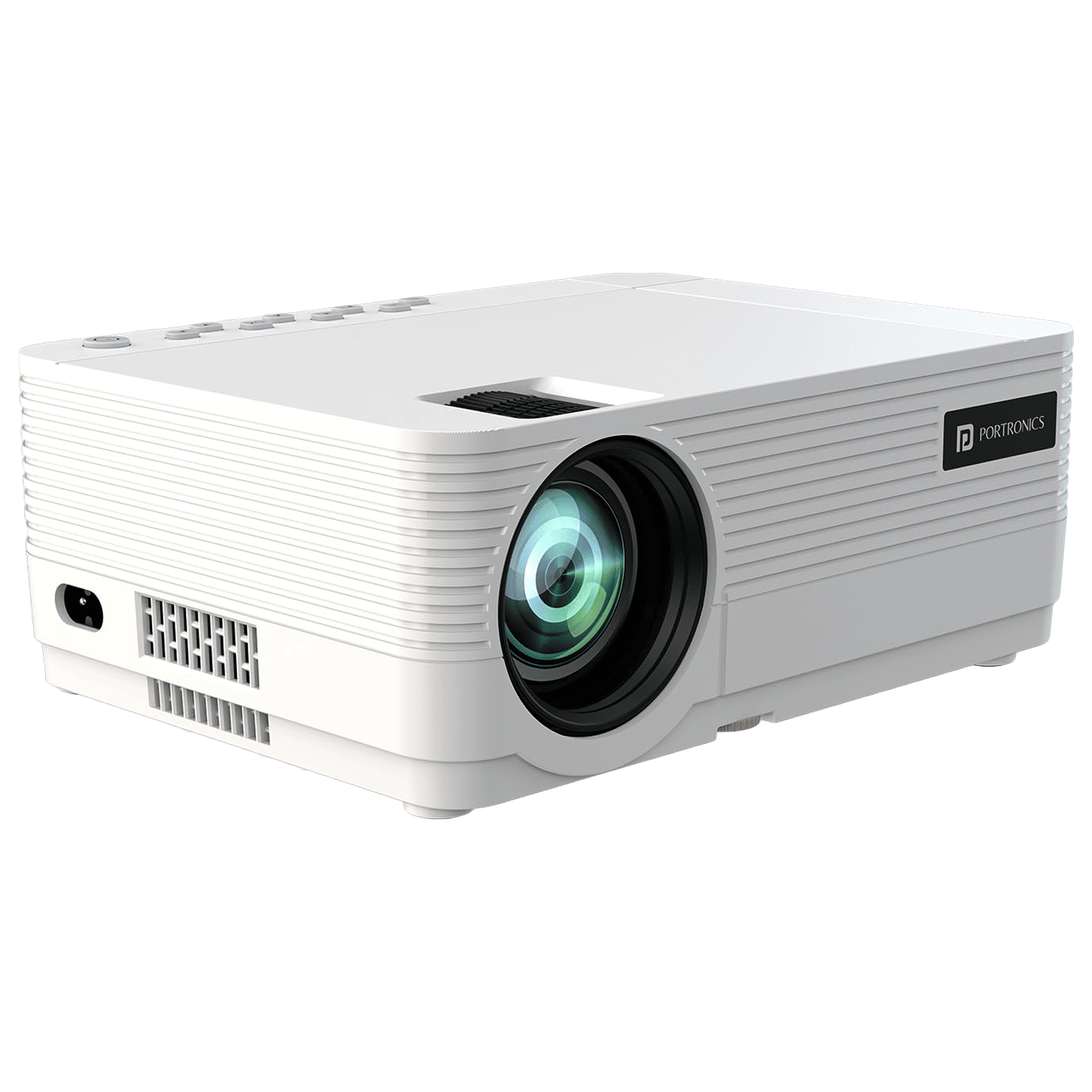 PORTRONICS Beem 420 Full HD LED Projector with Remote (3200 Lumens, Bluetooth, White)
