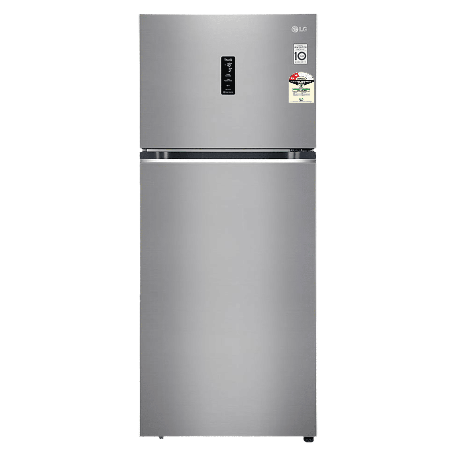 LG 466 Litres 2 Star Frost Free Double Door Smart Wifi Enabled Convertible Refrigerator with Remote Control (GL-T492MPZY, Shiny Steel)