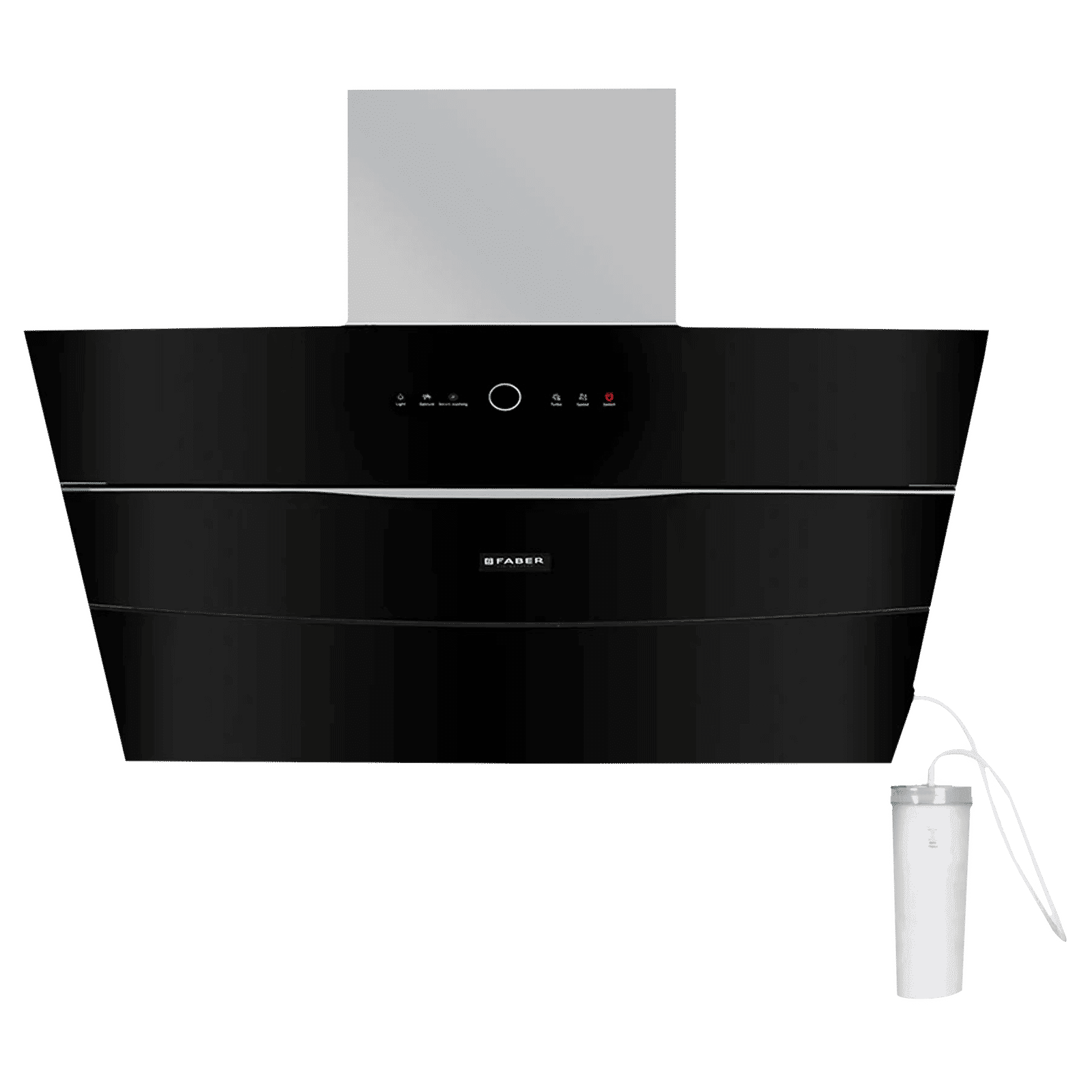 FABER BOLT FL SW SC BK N 60cm 1500m3/hr Ducted Auto Clean Wall Mounted Chimney with Gesture & Touch Control (Black)