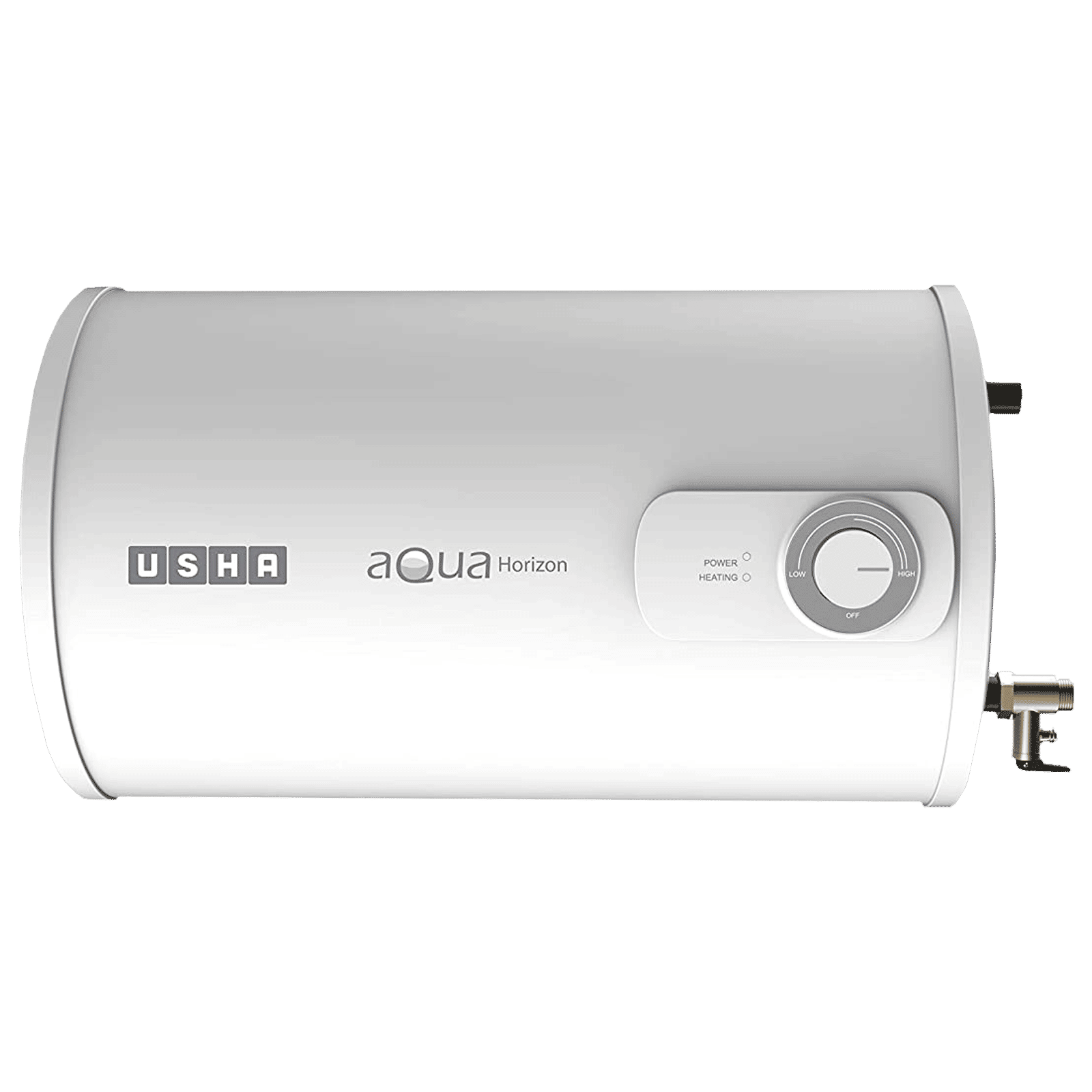 USHA Aqua Horizon 25 Litres 3 Star Horizontal Storage Water Geyser with Short-circuit Protection (White)