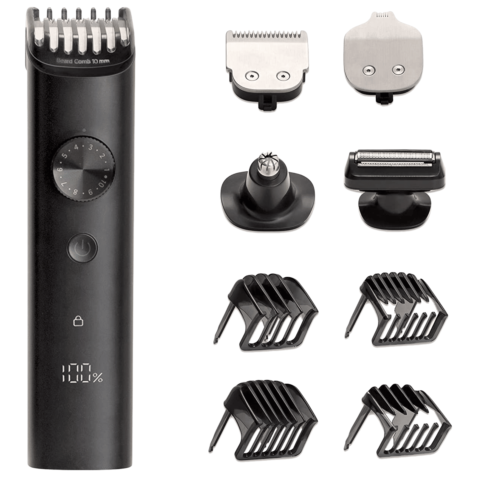 Xiaomi Pro 8-in-1 Rechargeable Corded & Cordless Grooming Kit for Body, Nose, Beard & Moustache for Men (90min Runtime, IPX7 Waterproof, Black)