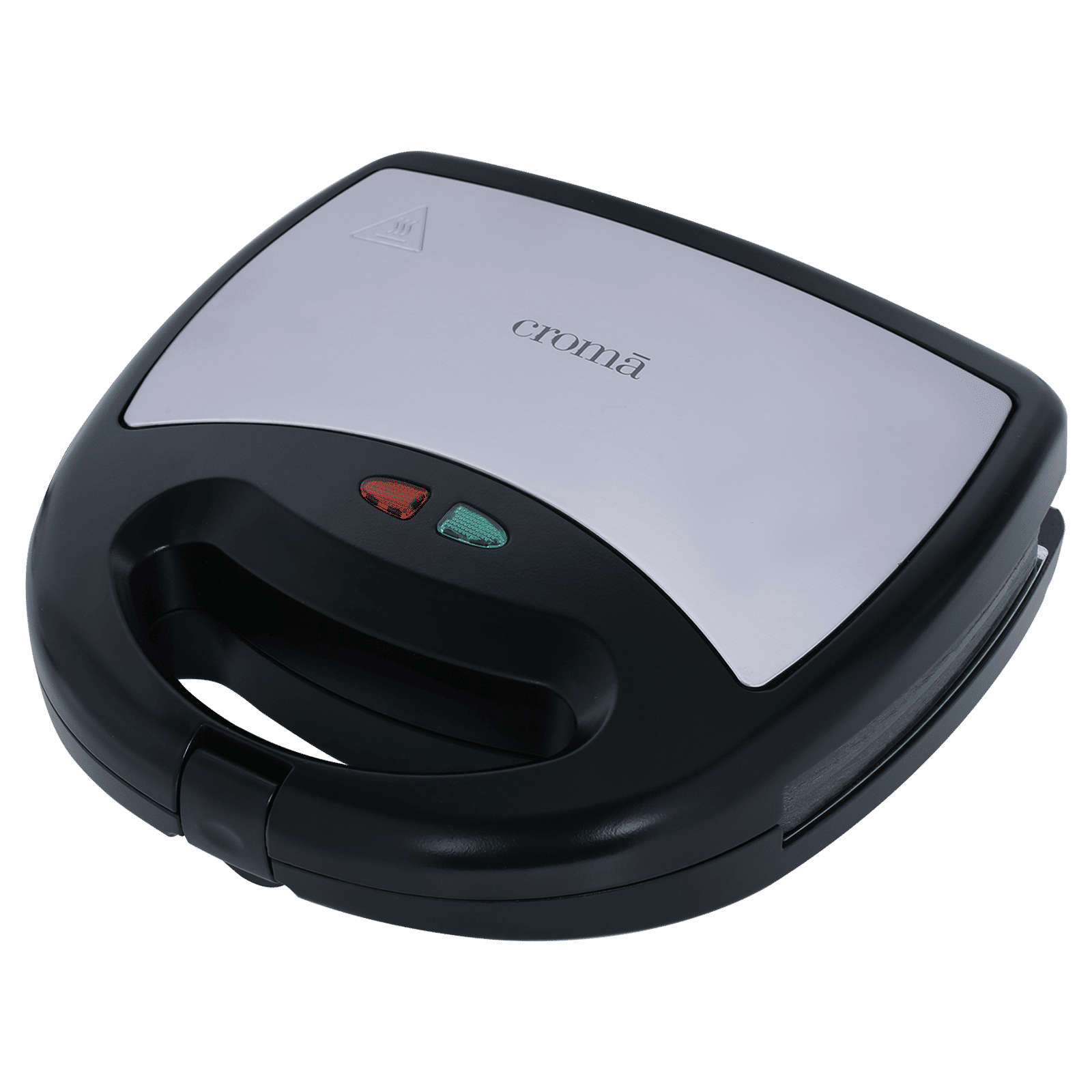Croma 750W 2 Slice 2-in-1 Sandwich Maker with Cool Touch Handle (Black)
