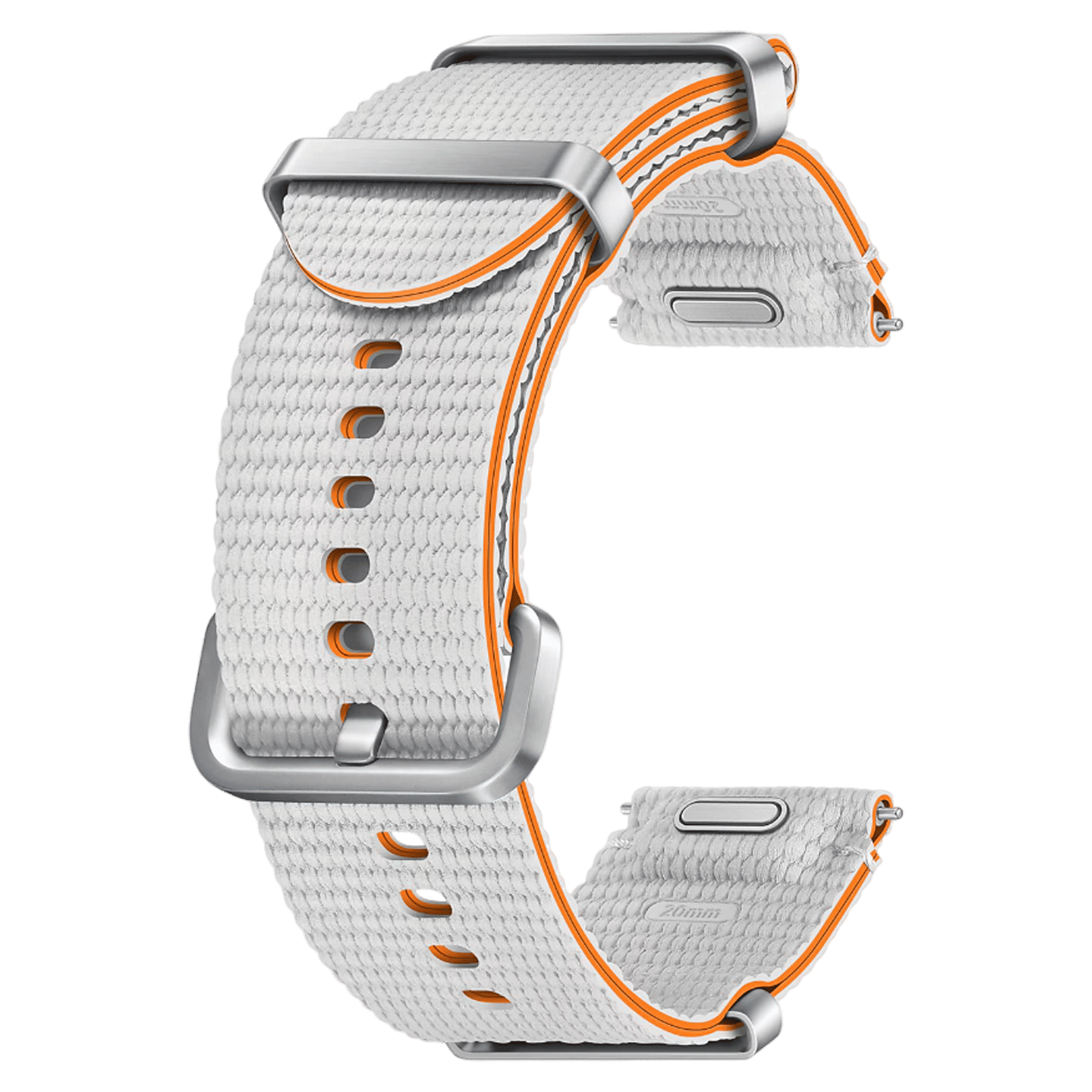 SAMSUNG ET-SOL31LSEGIN HNBR, SUS, Athleisure Band for SAMSUNG Galaxy Watch7, Watch4, Watch4 Classic, Watch5, Watch 5 Pro, Watch6 & Watch6 Classic (M/L) (Effortless Style, Silver)