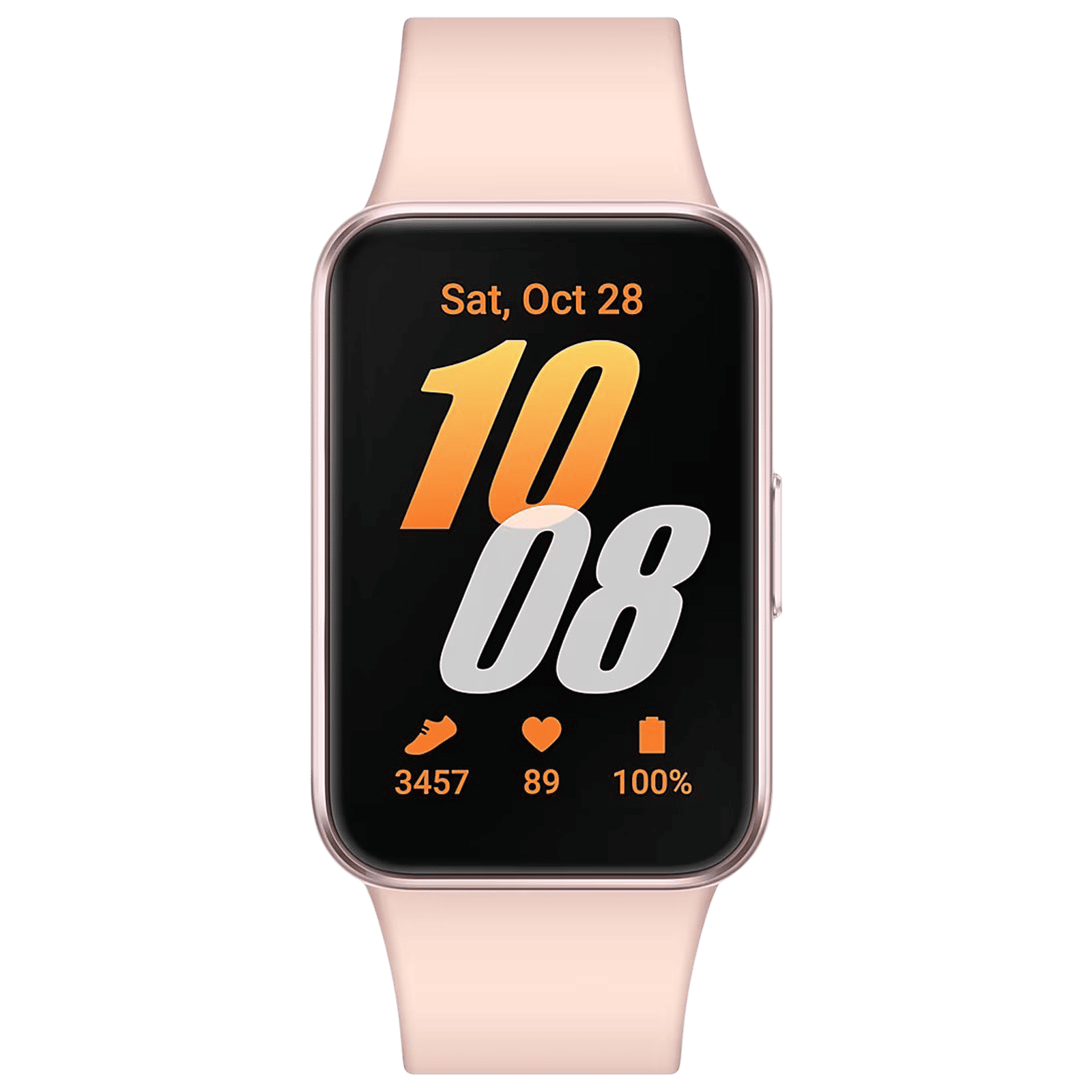 SAMSUNG Galaxy Fit3 Smartwatch with Activity Tracker (40.9mm AMOLED Display, IP68 Water Resistant, Pink Gold Strap)