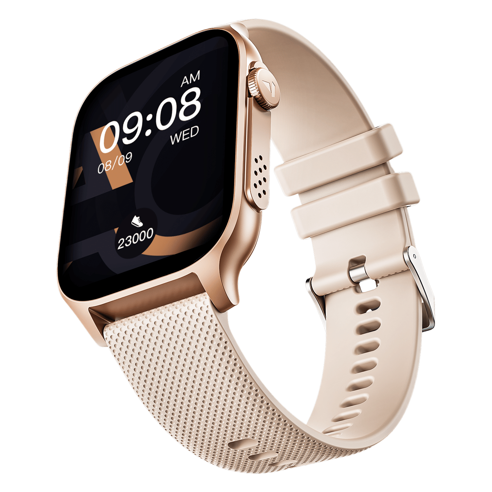 boAt Ultima Ember Smartwatch with Bluetooth Calling (49.7mm AMOLED Display, IP68 Water Resistant, Rose Gold Strap)