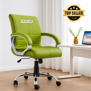 Newturn MAXSON Mid back Work from home/Office/study/desk(WFH) Leather Office Adjustable Arm Chair Price in India - Buy Newturn MAXSON Mid back Work from home/Office/study/desk(WFH) Leather Office Adjustable Arm Chair online at Flipkart.com