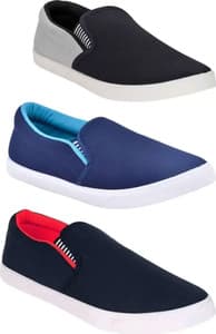 BRUTON Combo-Fit-Man Grey,Blue & Red Canvas Shoes For Men - Buy BRUTON Combo-Fit-Man Grey,Blue & Red Canvas Shoes For Men Online at Best Price - Shop Online for Footwears in India | Flipkart.com