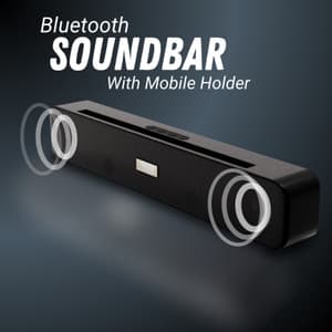 Buy WOOS Powerful 10W Soundbar Bluetooth 5.0, Portable Design, Integrated Mobile Holder 10 W Bluetooth Soundbar Online from Flipkart.com