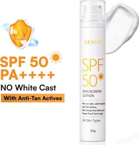 venvo Sunscreen - SPF 50 PA++++ SPF 50 PA++++ Anti-Tan Sunscreen Lotion | Hydrating UV Shield - Price in India, Buy venvo Sunscreen - SPF 50 PA++++ SPF 50 PA++++ Anti-Tan Sunscreen Lotion | Hydrating UV Shield Online In India, Reviews, Ratings & Features | Flipkart.com